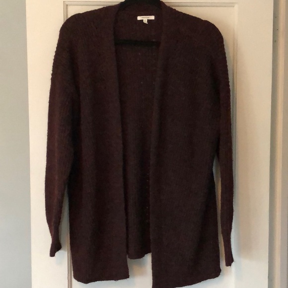 Maurice’s open front , burgundy cardigan. Slouchy,oversized. Unique pattern. EUC - Picture 2 of 10